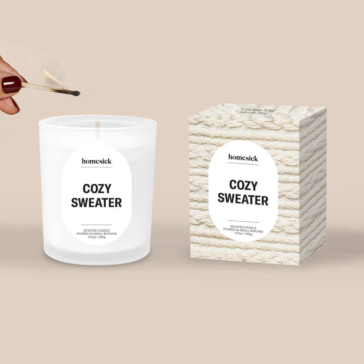 Cozy Sweater Candle - Image 2