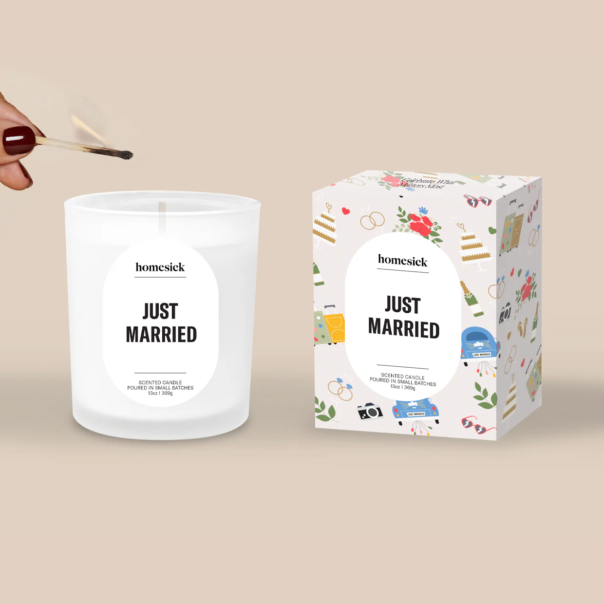 Just Married Candle - Image 2