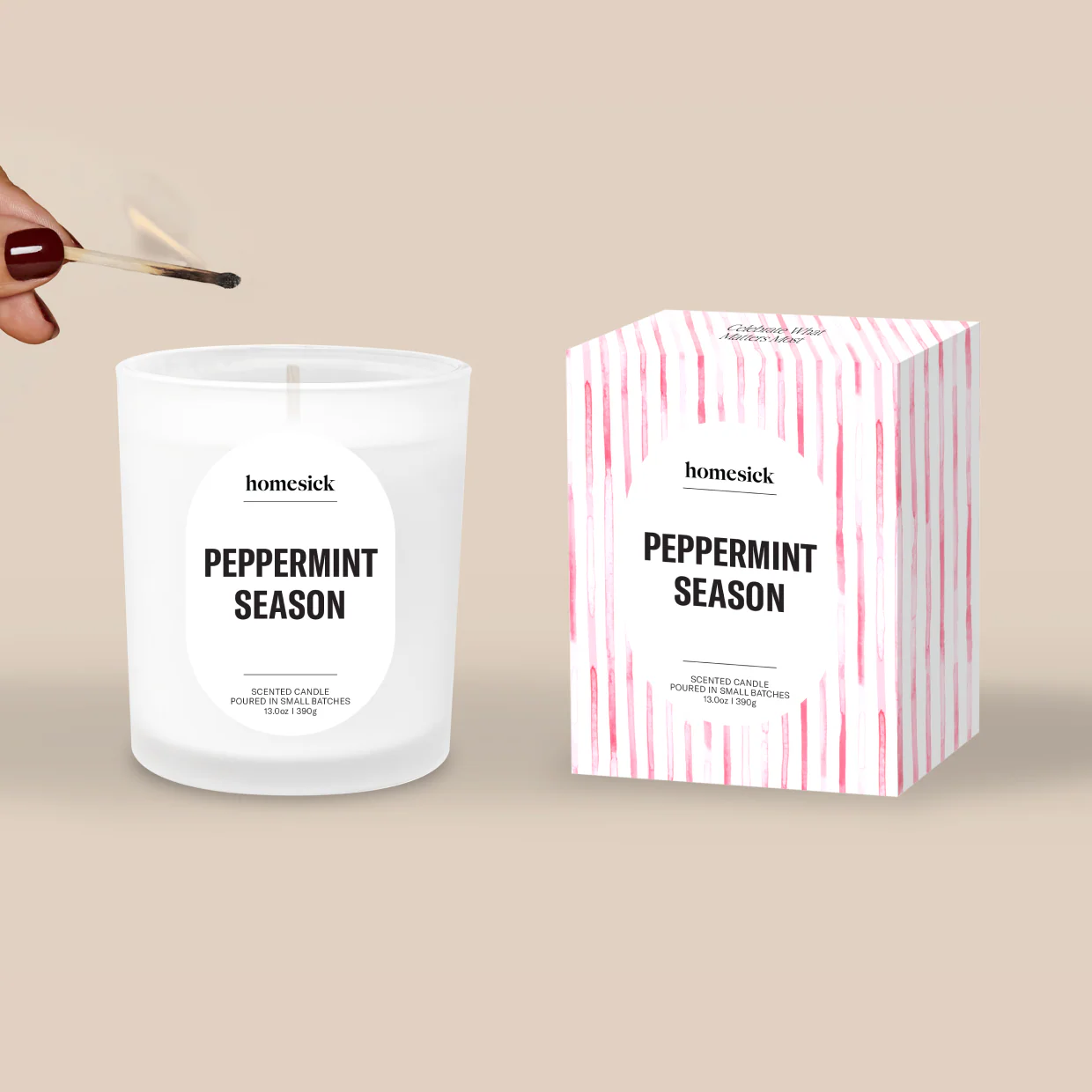 Peppermint Season Candle - Image 3